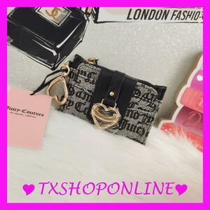 💗🌺{Juicy Couture} Black tab elongated card wallet🌺💗 NWT